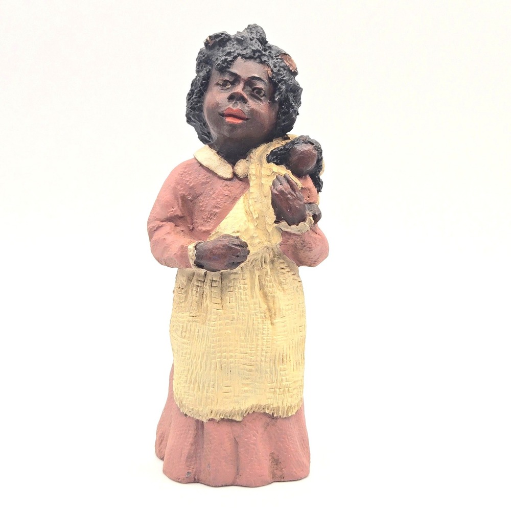Vintage‎ 1990s TNT Mother and Child Figurine Black Americana Resin Art Sculpture